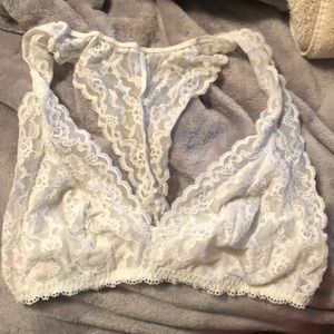 White lace bralette
